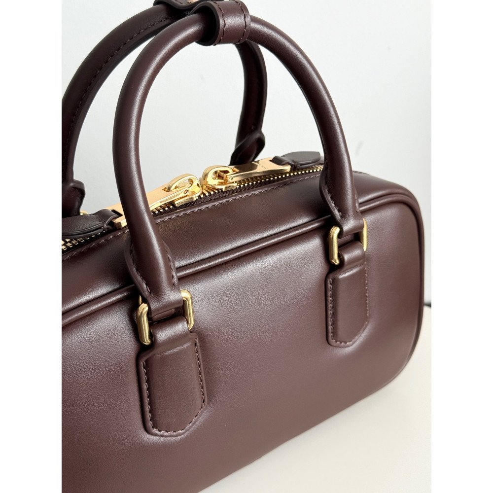 Miu Miu Small Bowling Bag in Heather Grey Miu Miu Small Bowling Bag in Heather Grey