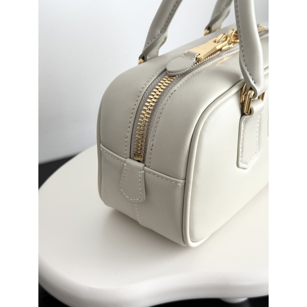 Miu Miu Small Bowling Bag in White Miu Miu Small Bowling Bag in White