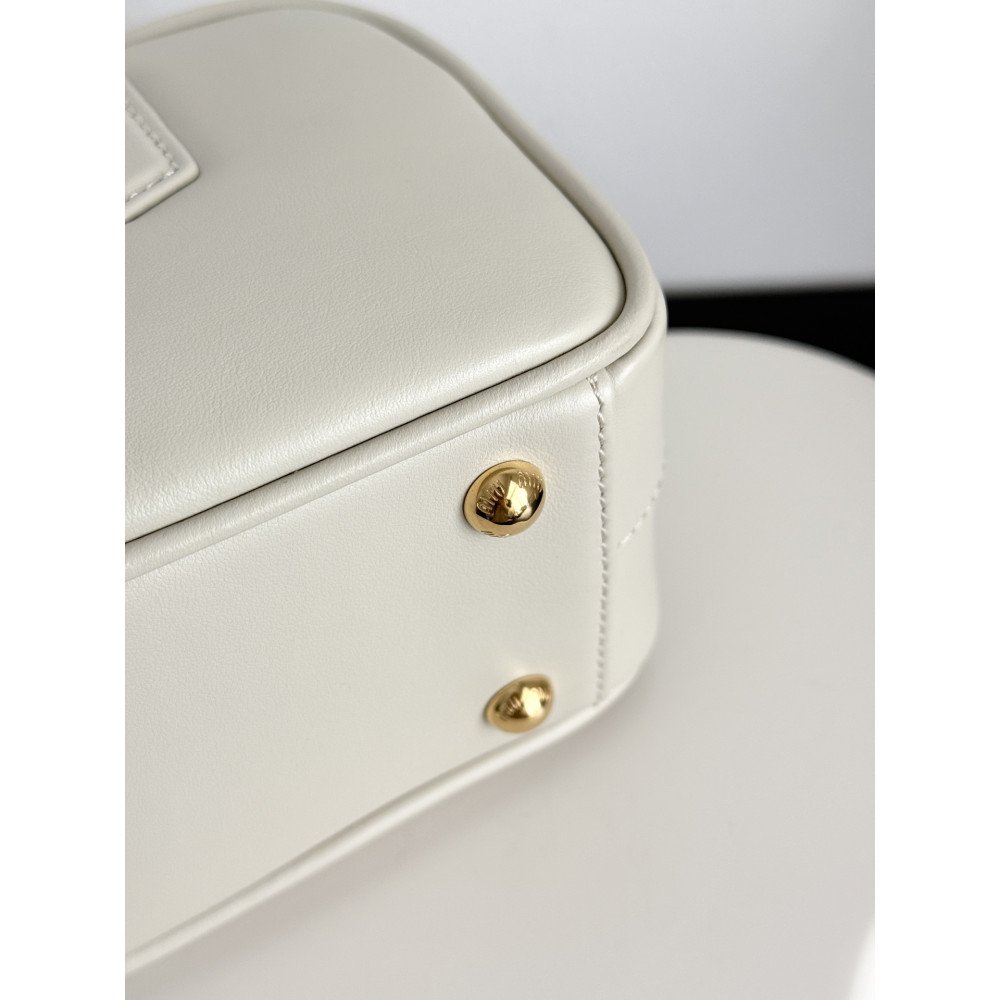 Miu Miu Small Bowling Bag in White Miu Miu Small Bowling Bag in White