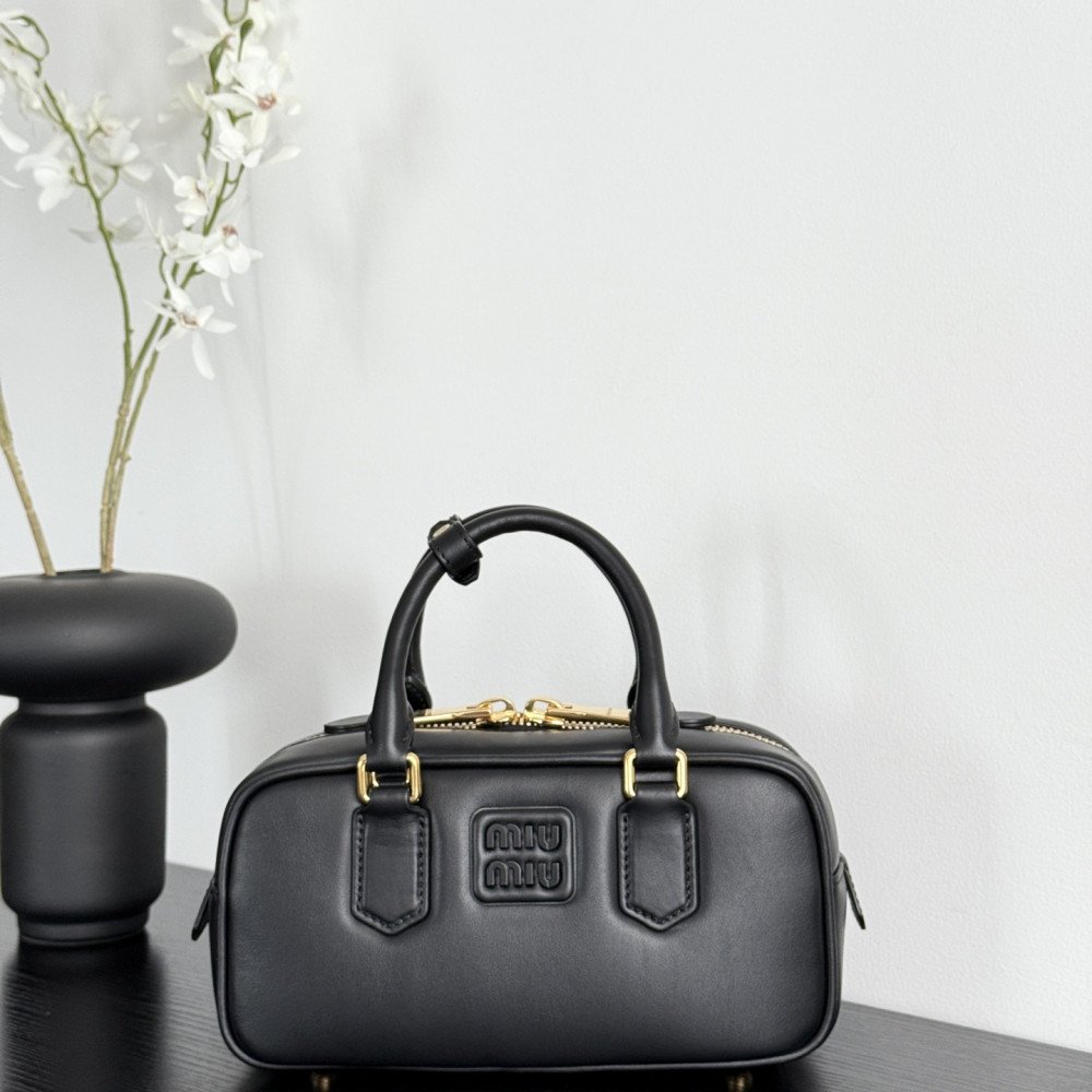 Miu Miu Small Bowling Bag in Black Miu Miu Small Bowling Bag in Black
