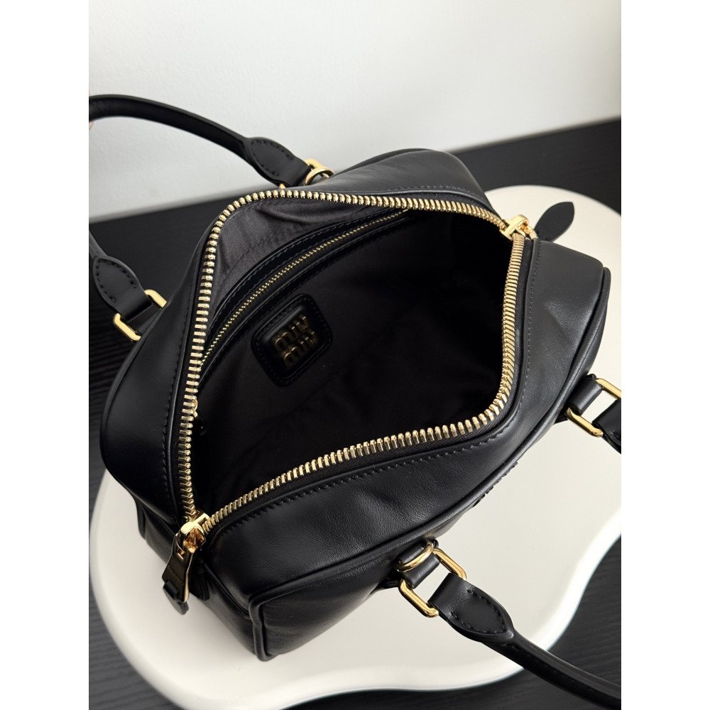 Miu Miu Small Bowling Bag in Black Miu Miu Small Bowling Bag in Black