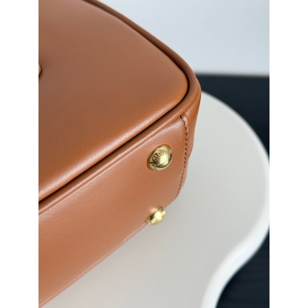 Miu Miu Bowling Bag in Cognac Color – Small Size Miu Miu Bowling Bag in Cognac Color – Small Size