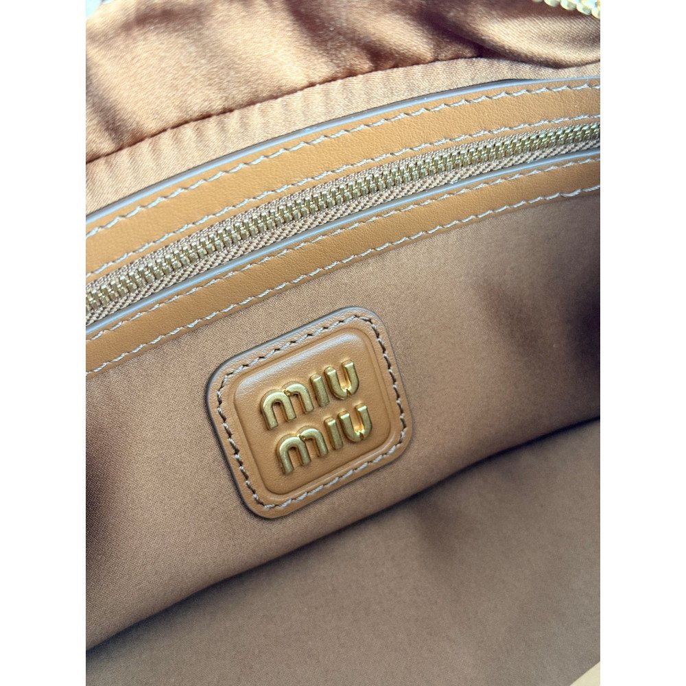 Miu Miu Bowling Bag in Cognac Color – Small Size Miu Miu Bowling Bag in Cognac Color – Small Size