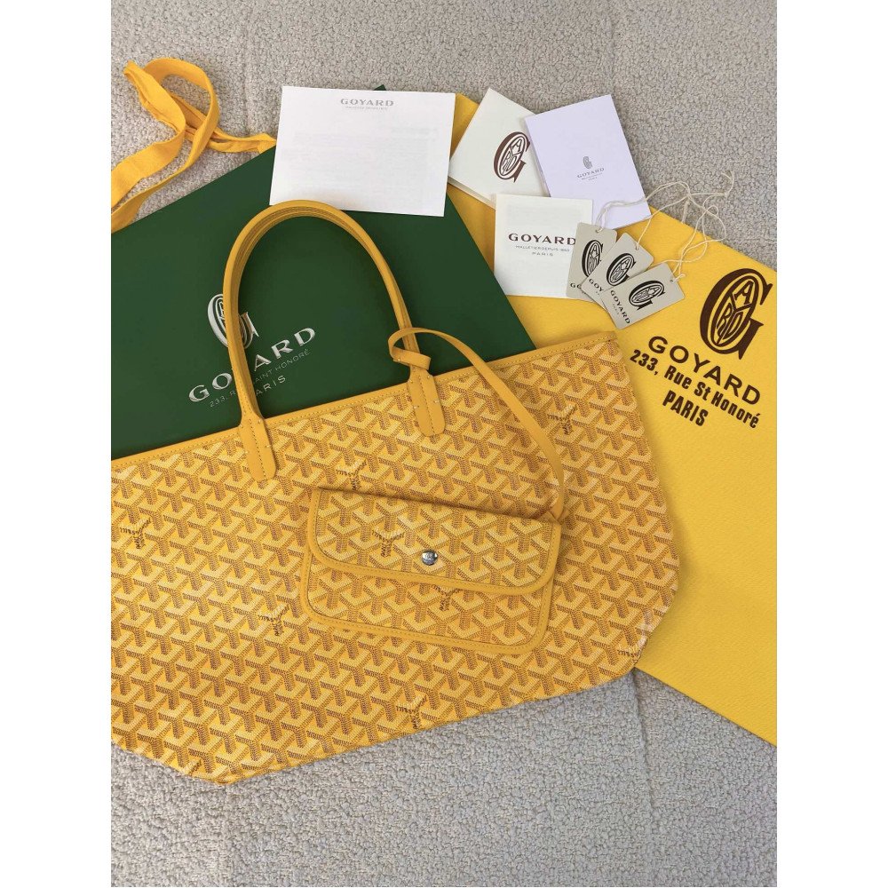Goyard Dog-Teeth Tote Bag! Yellow Goyard Dog-Teeth Tote Bag! Yellow