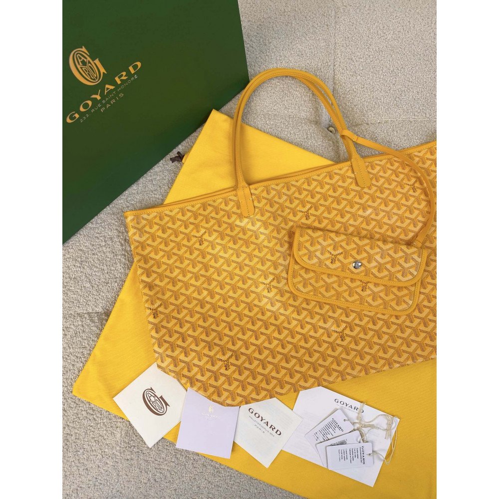 Goyard Dog-Teeth Tote Bag! Yellow Goyard Dog-Teeth Tote Bag! Yellow