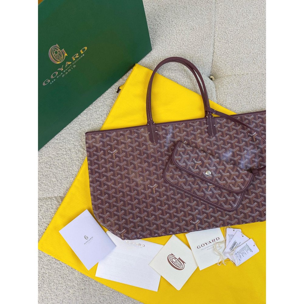 Goyard Dog-Teeth Tote Bag! Burgundy