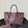 Goyard Dog-Teeth Tote Bag! Burgundy