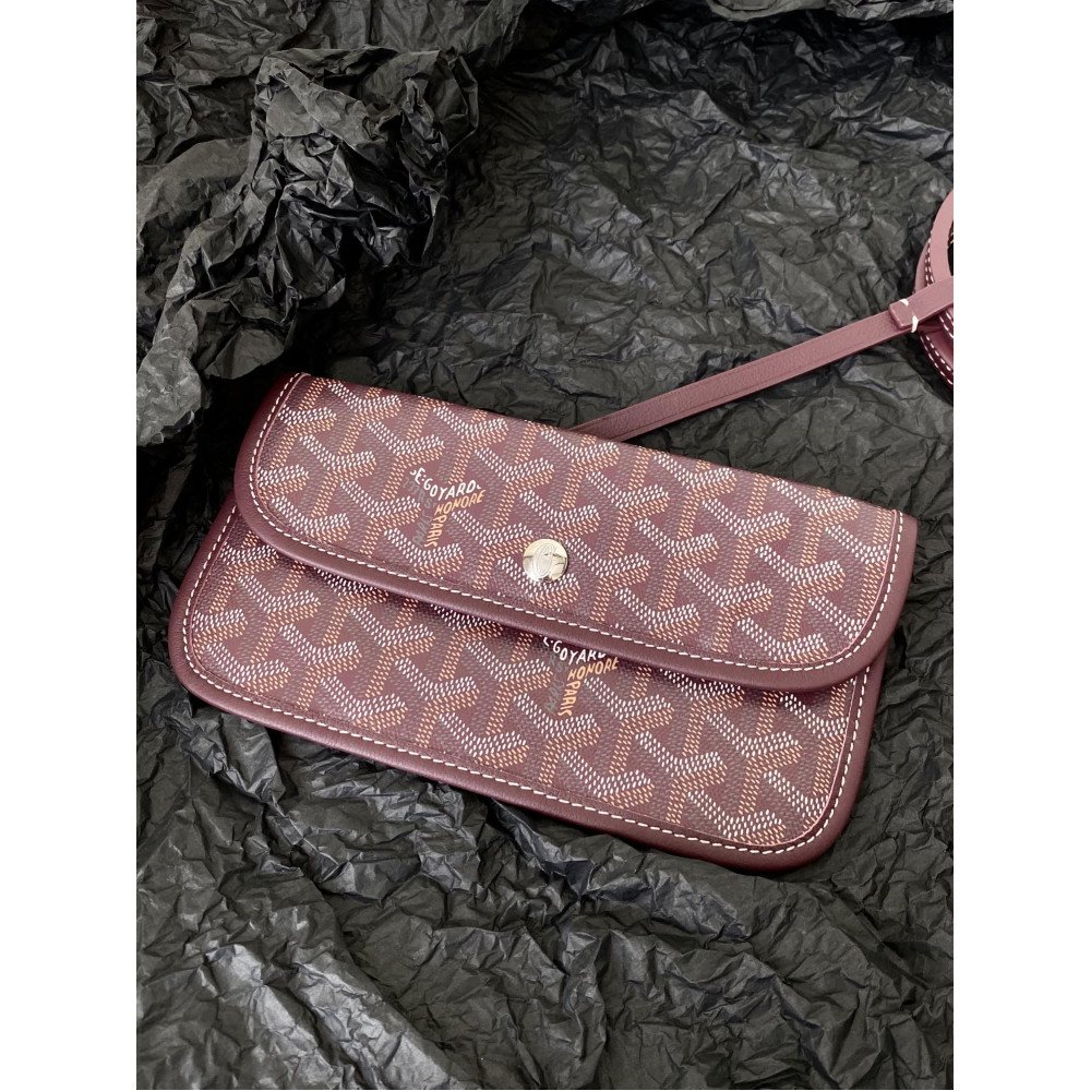 Goyard Dog-Teeth Tote Bag! Burgundy