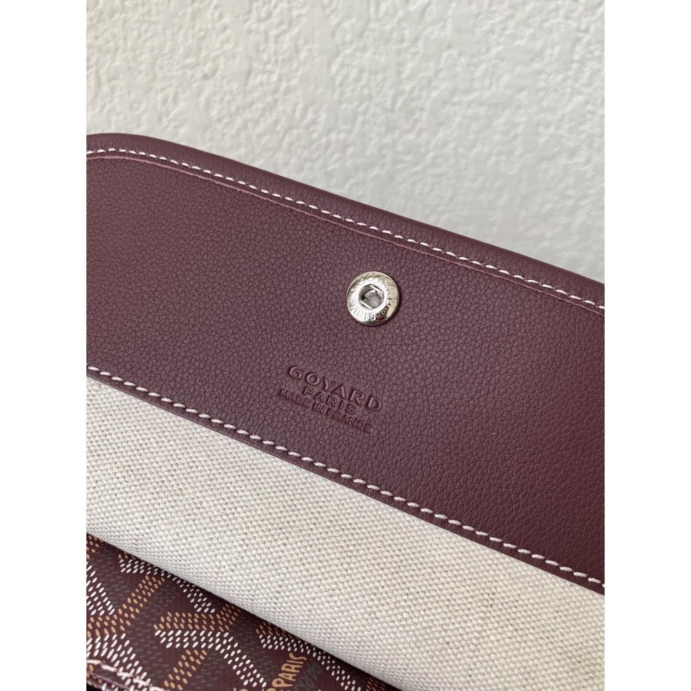 Goyard Dog-Teeth Tote Bag! Burgundy