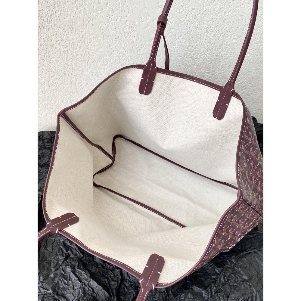 Goyard Dog-Teeth Tote Bag! Burgundy