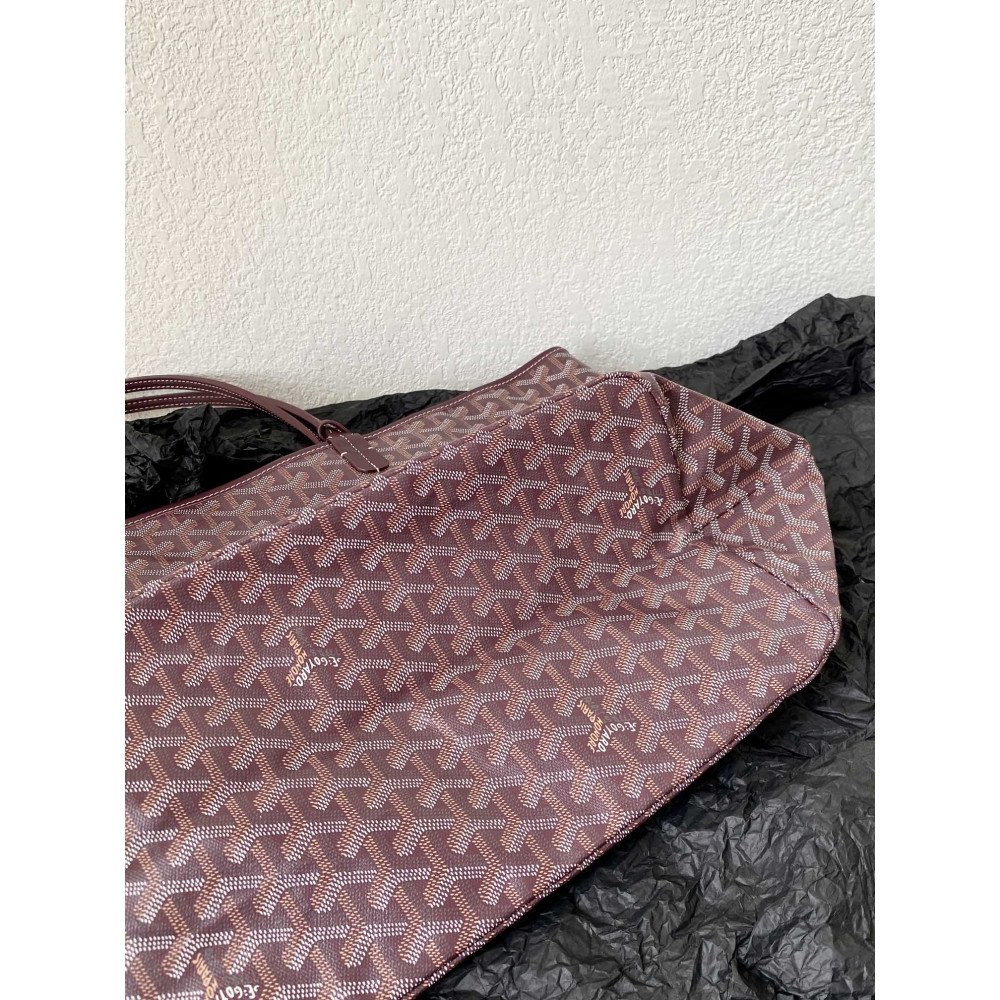 Goyard Dog-Teeth Tote Bag! Burgundy