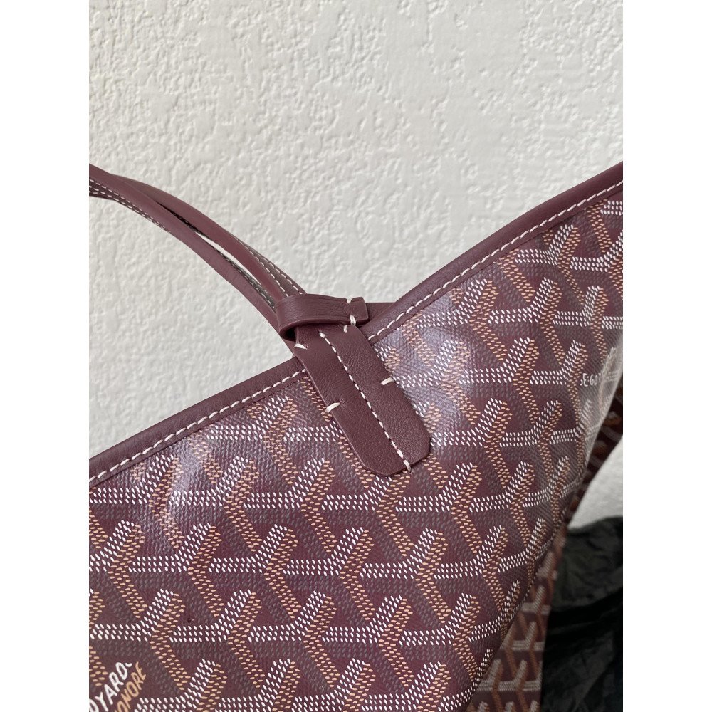 Goyard Dog-Teeth Tote Bag! Burgundy