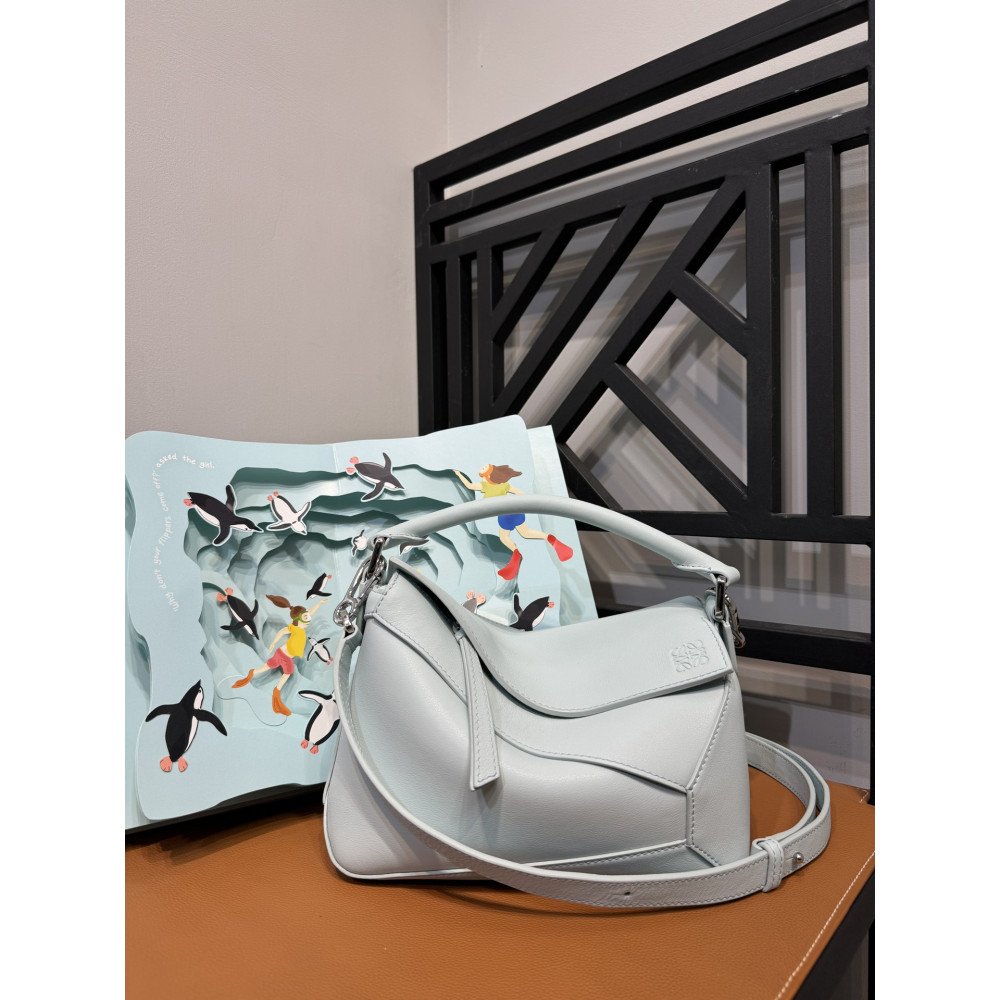 LOEWE New Puzzle Bag – Small Glacier Blue LOEWE New Puzzle Bag – Small Glacier Blue