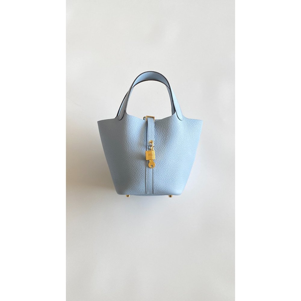Hermès Picotin Lock Bag 18cm –Haze Blue