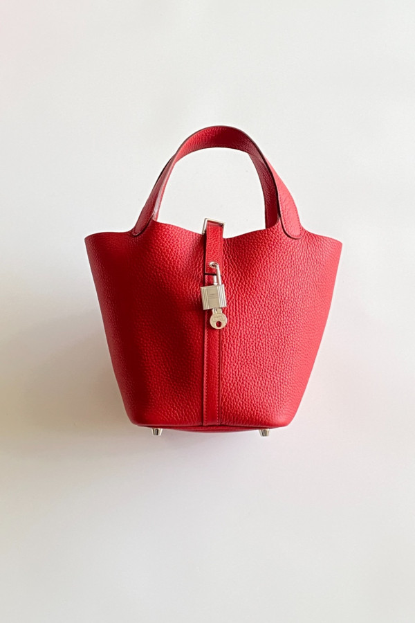 Hermès Picotin Lock Bag 18cm –  National Flag Red
