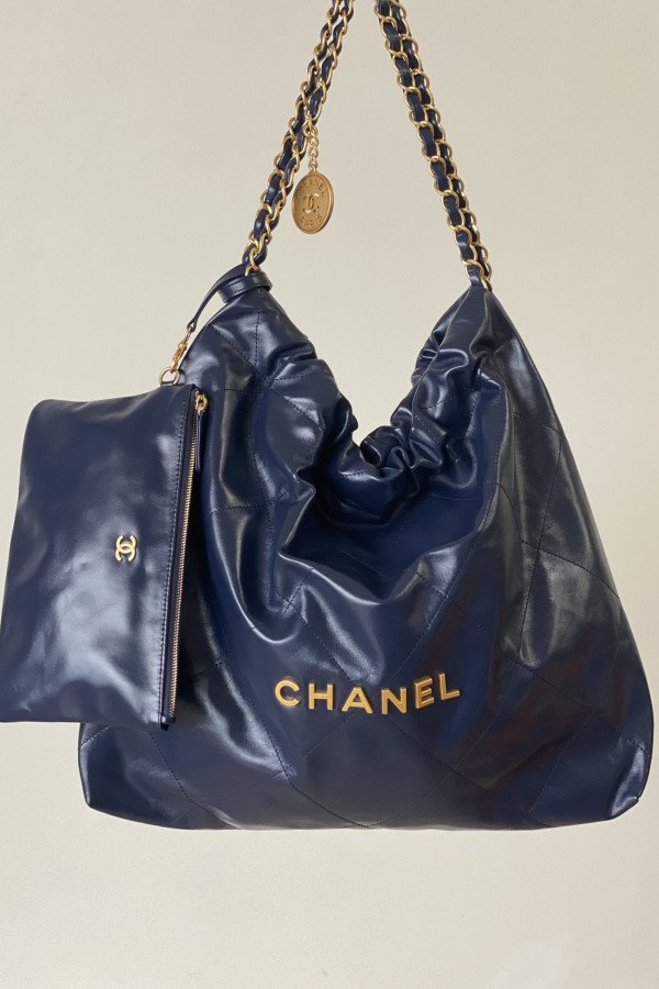 Chanel 22 Bag "Trash Bag" – Dark Blue Small 22 Bag