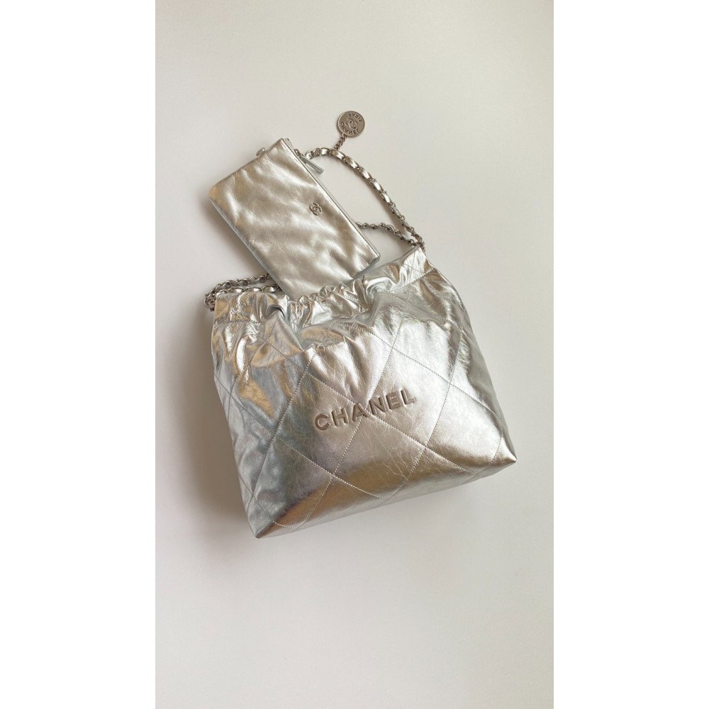 Chanel 22 Bag "Trash Bag" – Silver Small 22 Bag Chanel 22 Bag "Trash Bag" – Silver Small 22 Bag