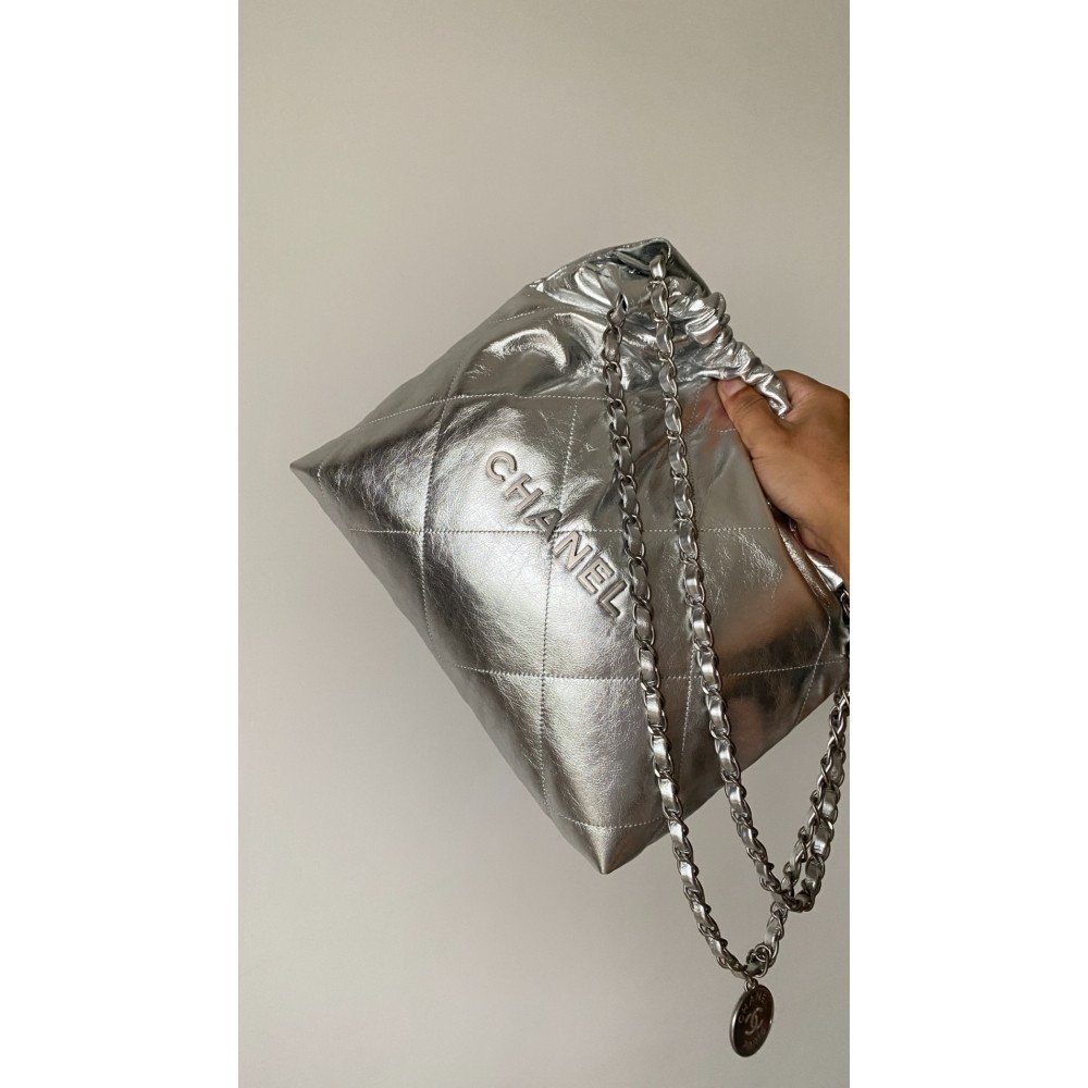 Chanel 22 Bag "Trash Bag" – Silver Small 22 Bag