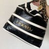 Chanel 24SS Small 22 Bag, "Black & White Stripe" design