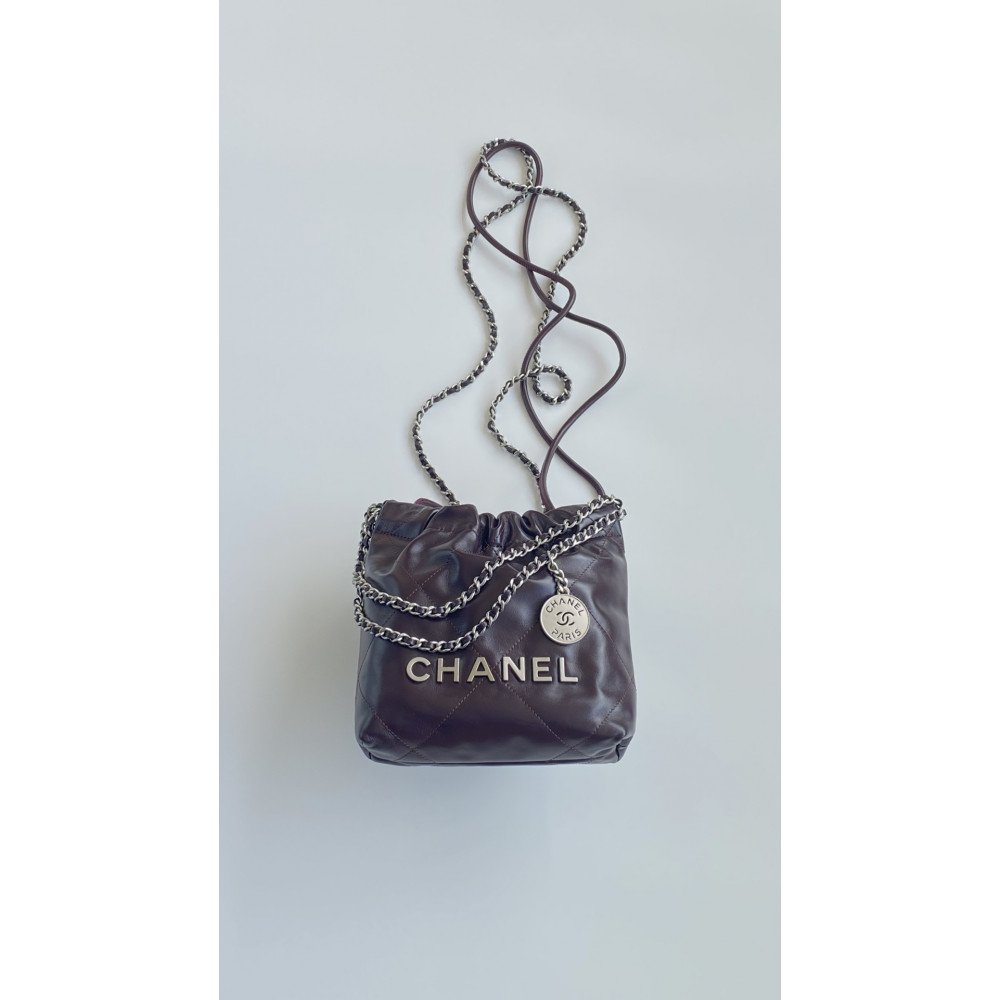 Chanel 23C chocolate brown mini 22Bag, Chanel 23C chocolate brown mini 22Bag,