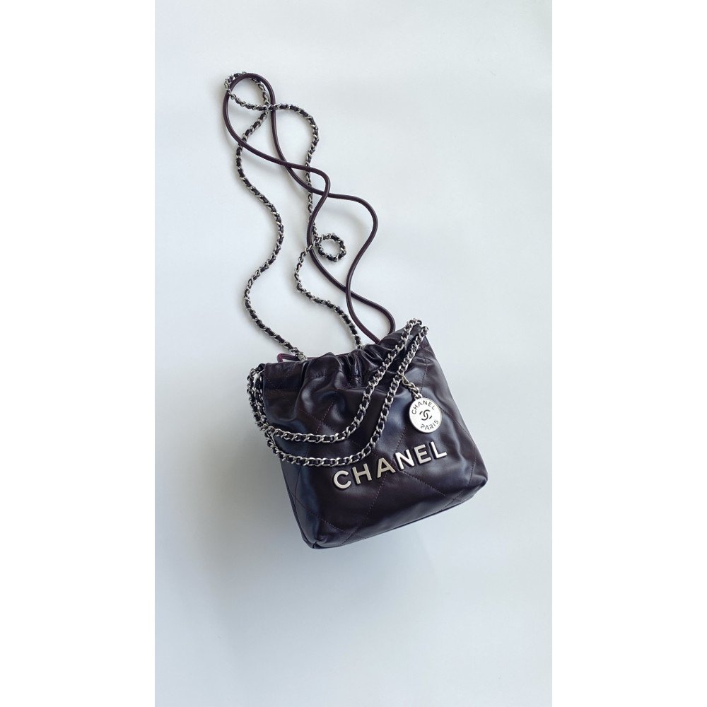 Chanel 23C chocolate brown mini 22Bag, Chanel 23C chocolate brown mini 22Bag,