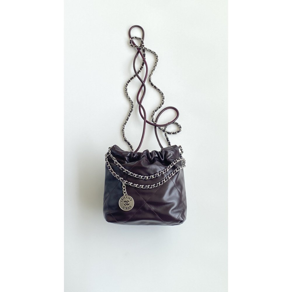 Chanel 23C chocolate brown mini 22Bag, Chanel 23C chocolate brown mini 22Bag,