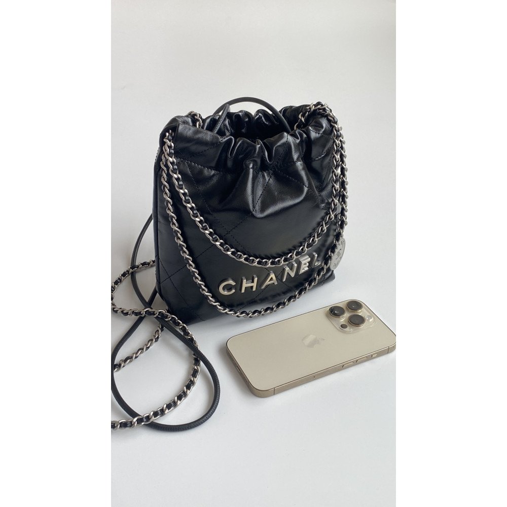 Chanel 23C black mini 22Bag, 