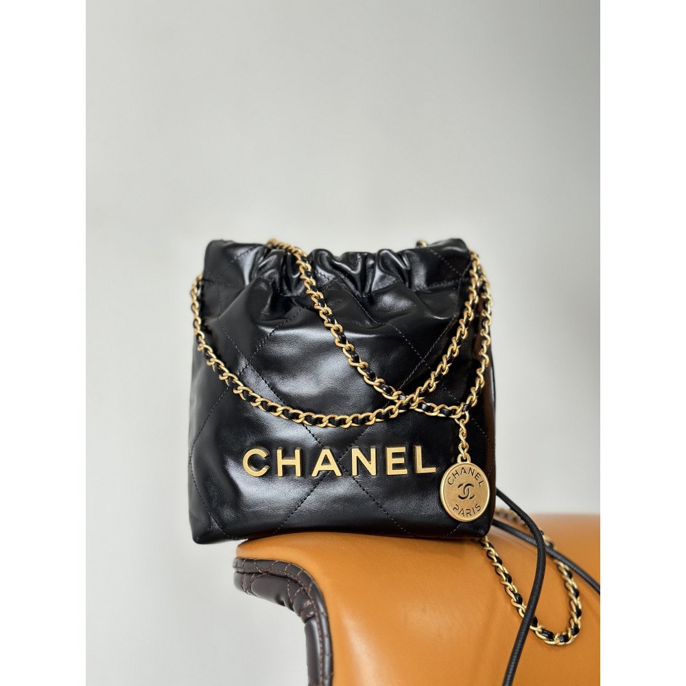 Chanel 23C black mini 22Bag, 