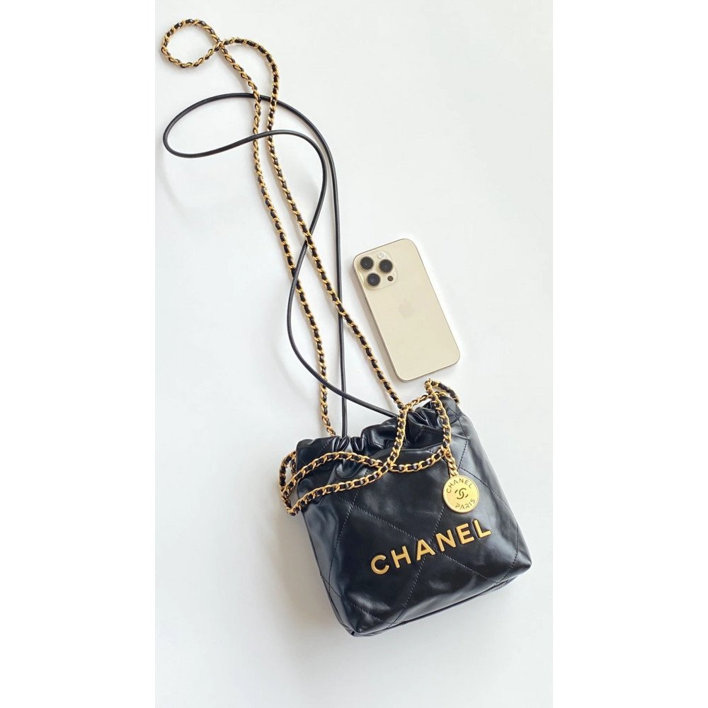 Chanel 23C black mini 22Bag, Chanel 23C black mini 22Bag,
