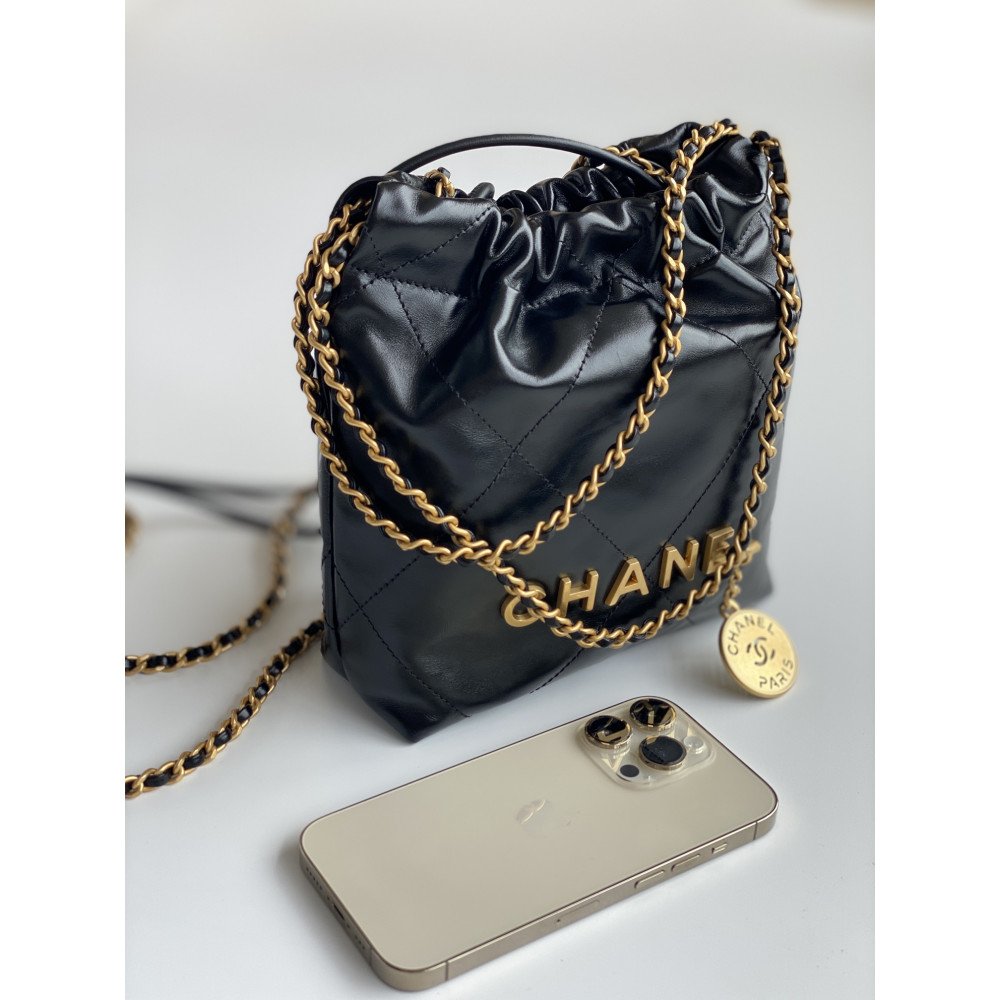Chanel 23C black mini 22Bag, Chanel 23C black mini 22Bag,