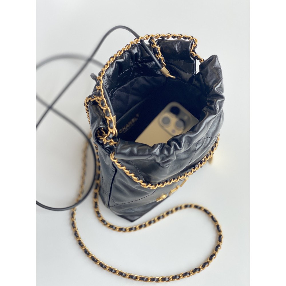 Chanel 23C black mini 22Bag, Chanel 23C black mini 22Bag,