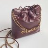 Chanel 23C burgundy red mini 22Bag
