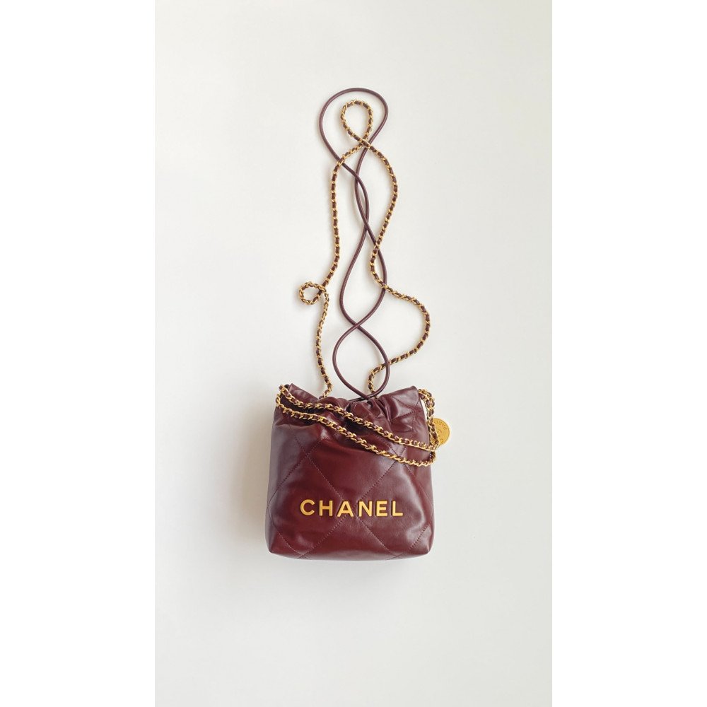 Chanel 23C burgundy red mini 22Bag Chanel 23C burgundy red mini 22Bag
