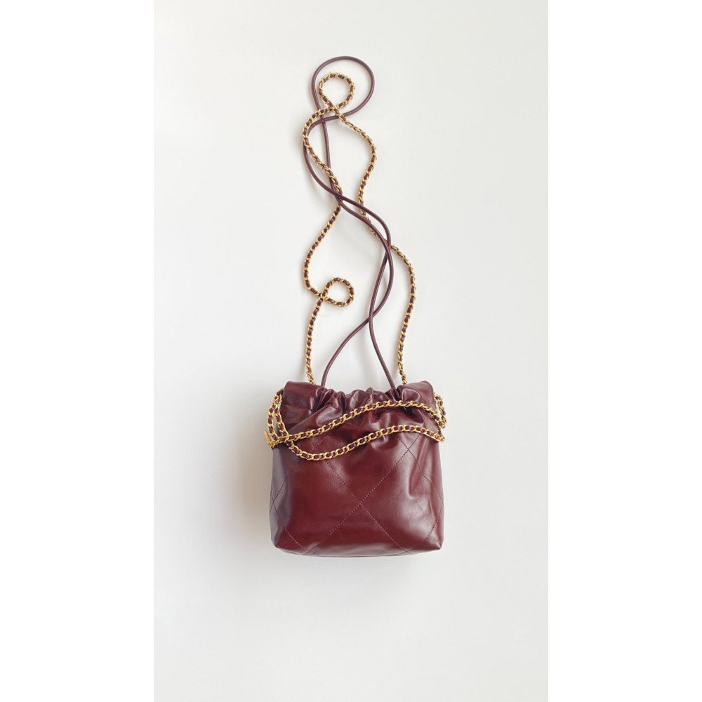 Chanel 23C burgundy red mini 22Bag Chanel 23C burgundy red mini 22Bag