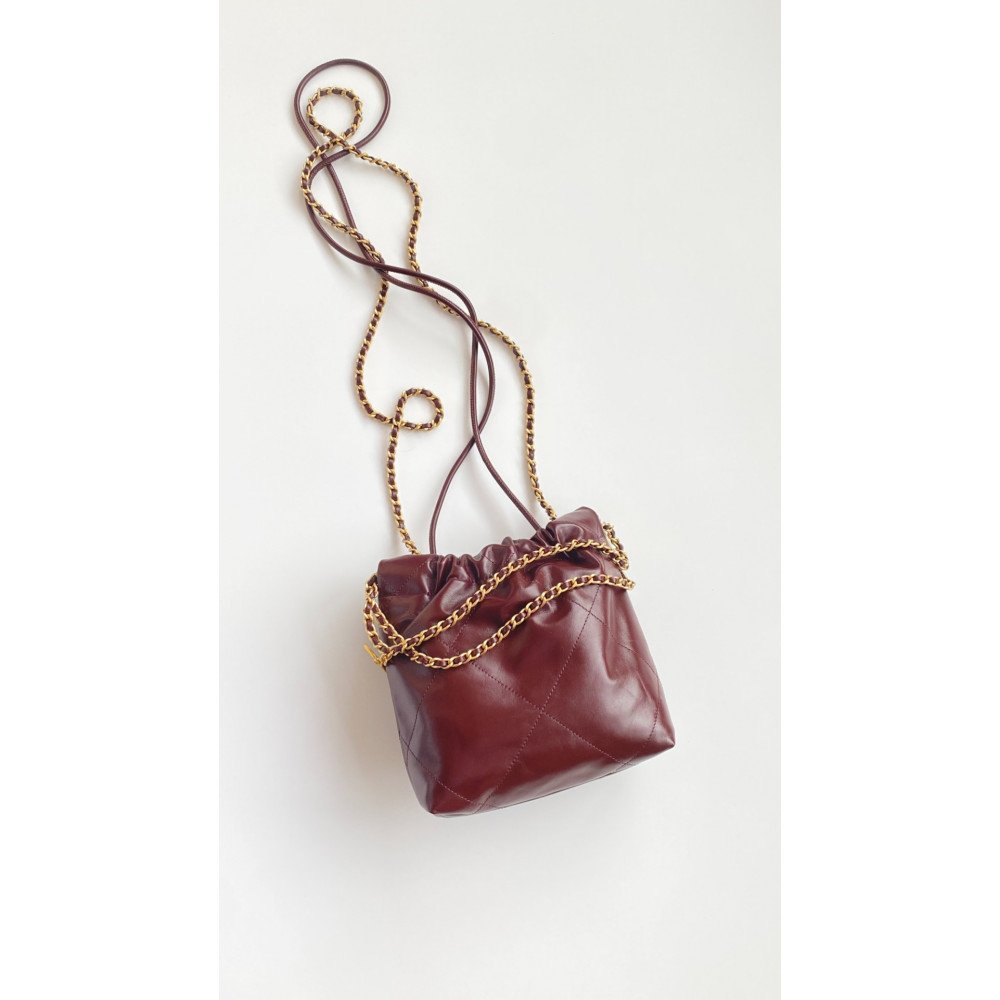 Chanel 23C burgundy red mini 22Bag Chanel 23C burgundy red mini 22Bag