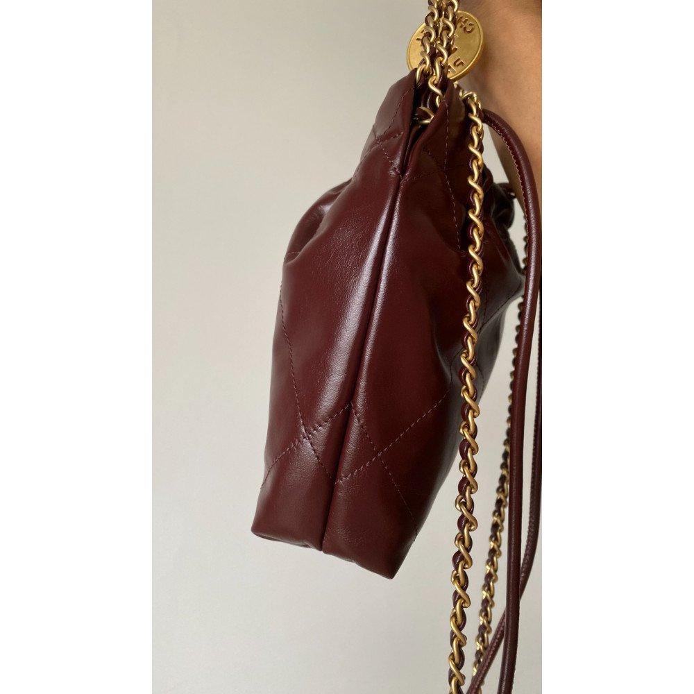 Chanel 23C burgundy red mini 22Bag Chanel 23C burgundy red mini 22Bag