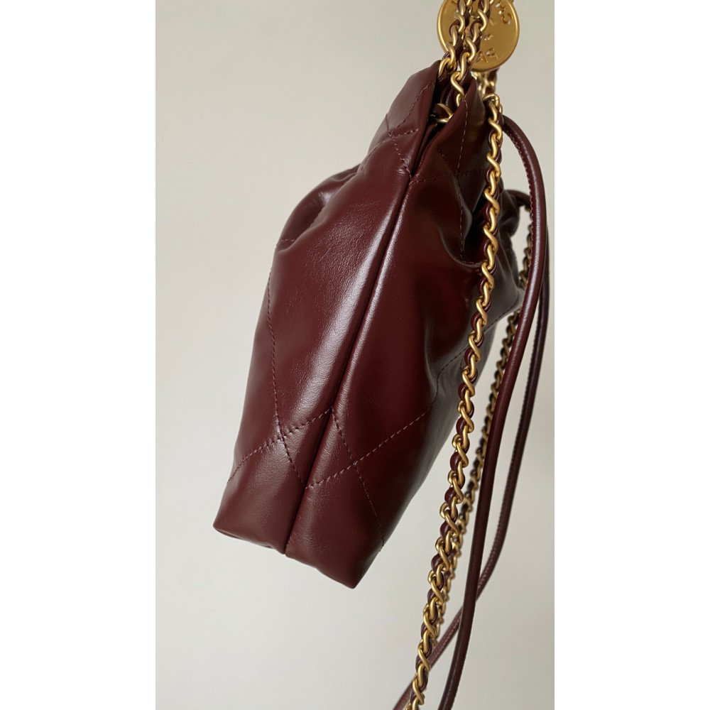 Chanel 23C burgundy red mini 22Bag Chanel 23C burgundy red mini 22Bag