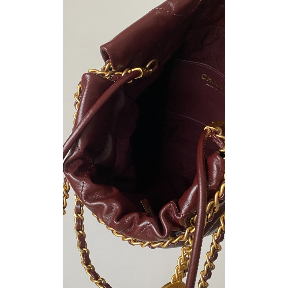 Chanel 23C burgundy red mini 22Bag Chanel 23C burgundy red mini 22Bag