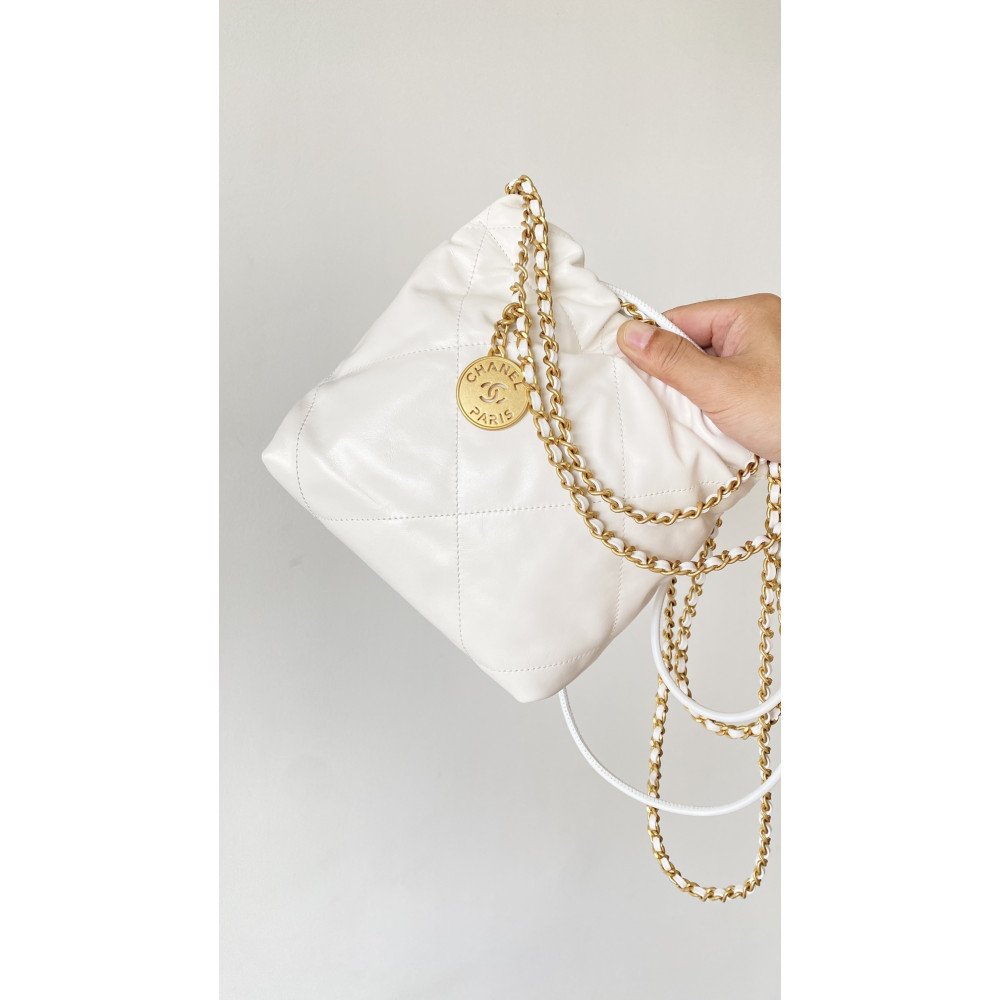Chanel 23C white mini 22Bag Chanel 23C white mini 22Bag