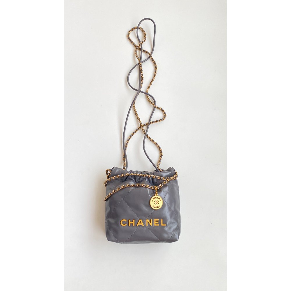 Chanel 23C dark gray mini 22Bag, Chanel 23C dark gray mini 22Bag,