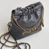 Chanel 23C dark gray mini 22Bag,