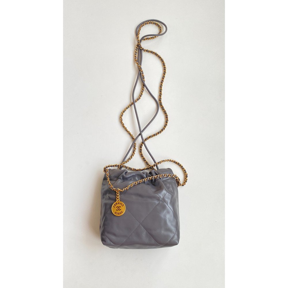 Chanel 23C dark gray mini 22Bag, Chanel 23C dark gray mini 22Bag,