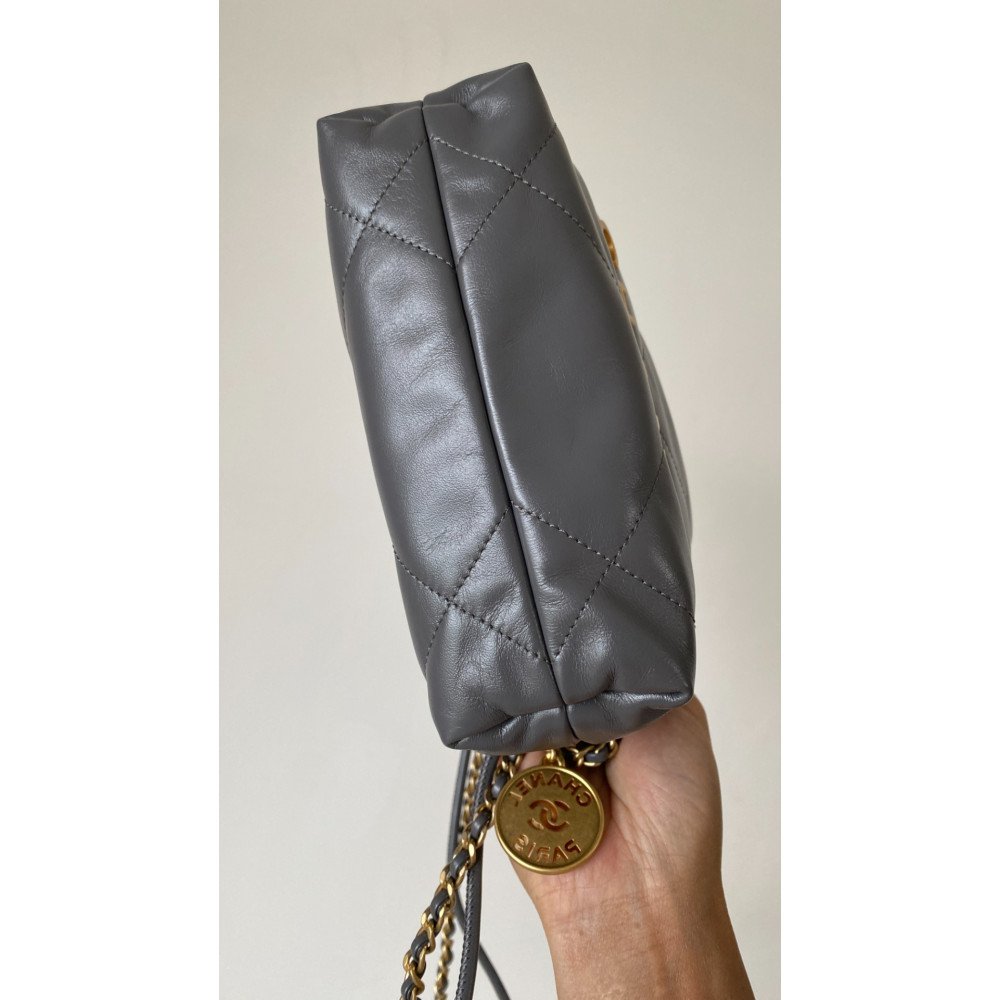 Chanel 23C dark gray mini 22Bag, Chanel 23C dark gray mini 22Bag,