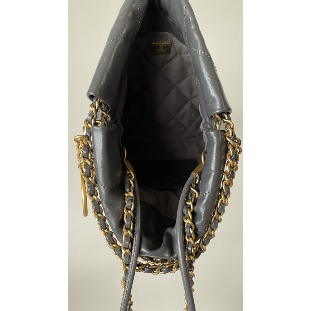 Chanel 23C dark gray mini 22Bag, Chanel 23C dark gray mini 22Bag,