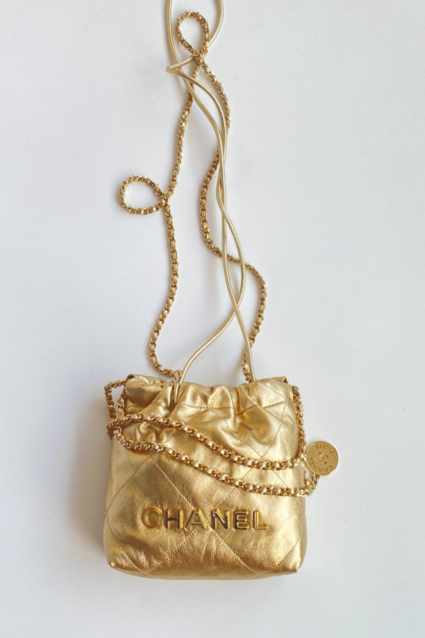 Chanel 24B limited color gold mini 22Bag!