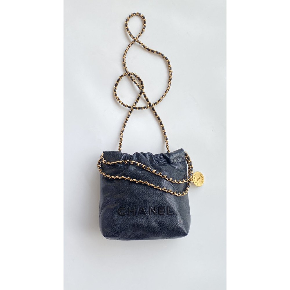 Chanel 23K limited color black mini 22Bag Chanel 23K limited color black mini 22Bag