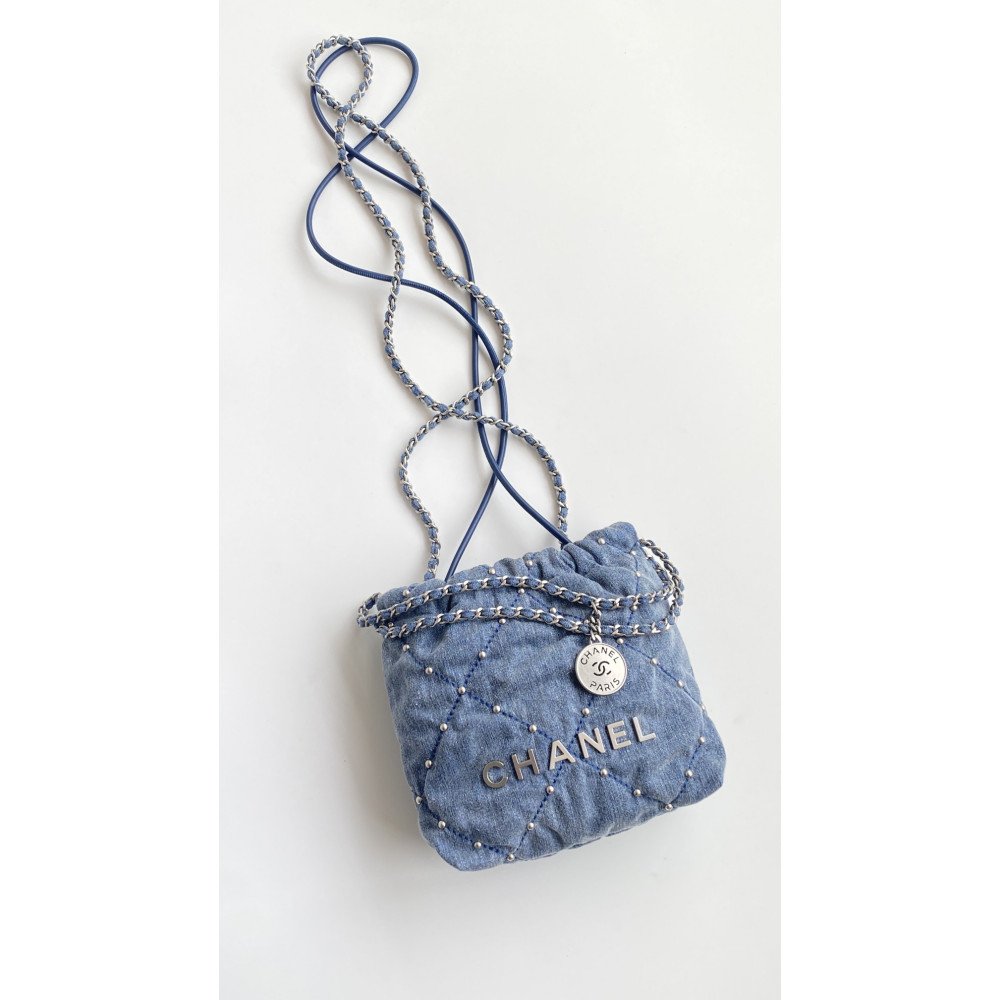Chanel 25S mini 22Bag "denim nailhead denim" Chanel 25S mini 22Bag "denim nailhead denim"