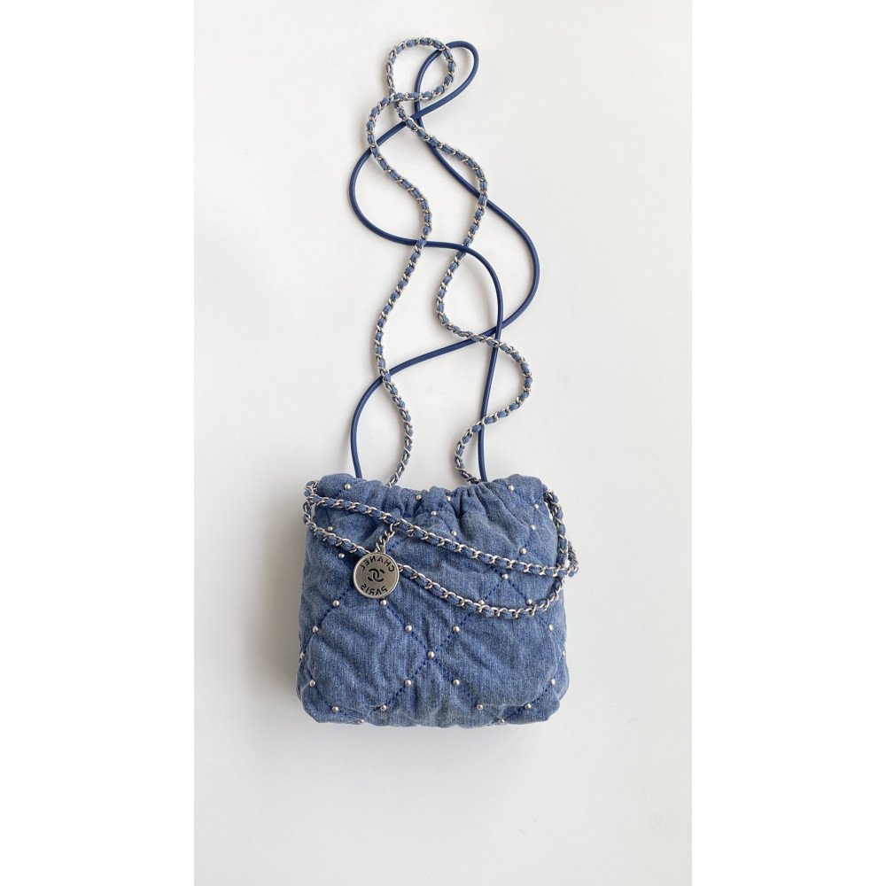 Chanel 25S mini 22Bag "denim nailhead denim" Chanel 25S mini 22Bag "denim nailhead denim"