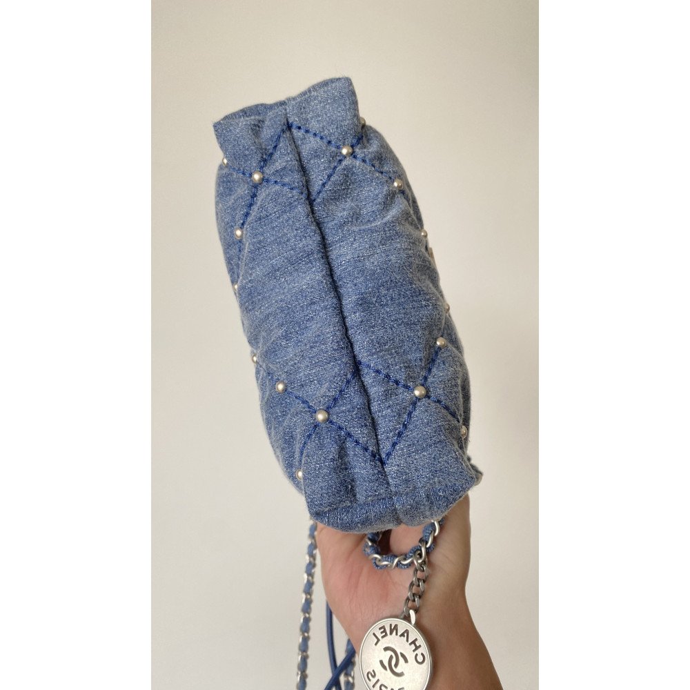 Chanel 25S mini 22Bag "denim nailhead denim" Chanel 25S mini 22Bag "denim nailhead denim"