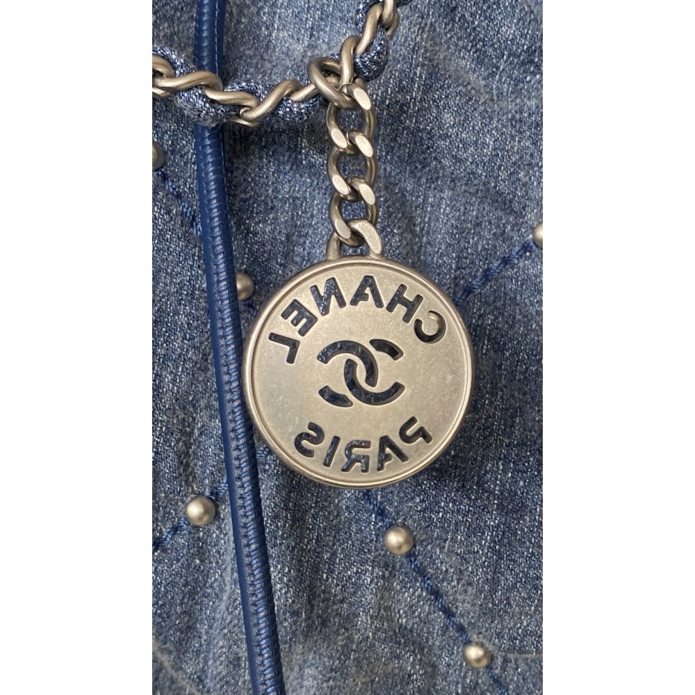 Chanel 25S mini 22Bag "denim nailhead denim" Chanel 25S mini 22Bag "denim nailhead denim"